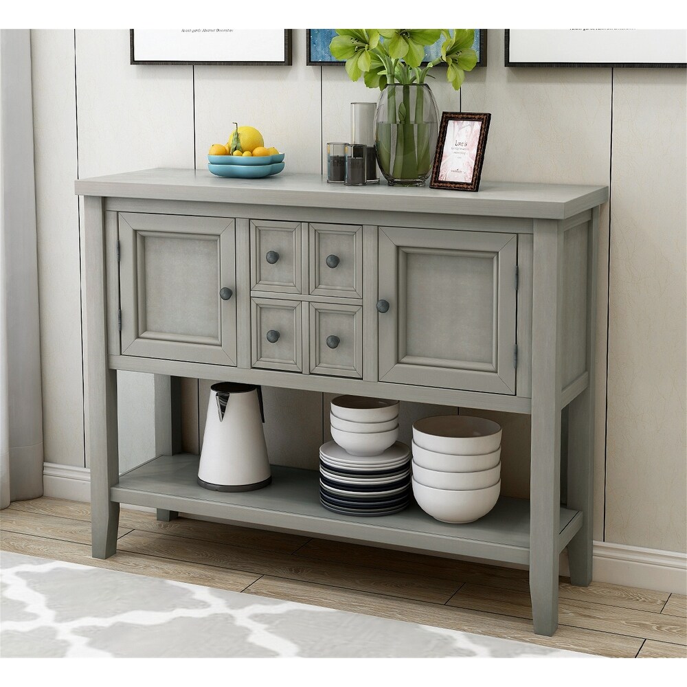 Buffet Sideboard Console Table with Bottom Shelf