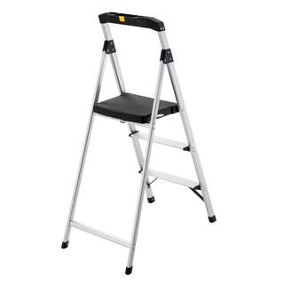 Gorilla Ladders 3-Step Aluminum Step Stool Ladder 250 lbs. Type I Duty Rating (9ft. Reach Height) GLA-3-2