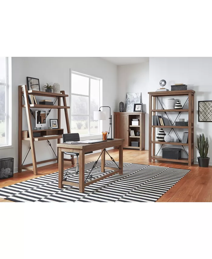 Furniture Autumn Flint Oak Home Office Ladder Desk