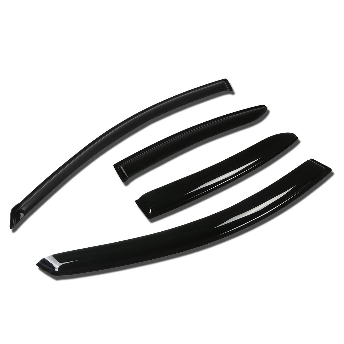 DNA Motoring WVS-183 For 2010 to 2013 Mazda 3 4DR 4pcs Window Vent Visor Deflector Rain Guard (Dark Smoke) 11 12