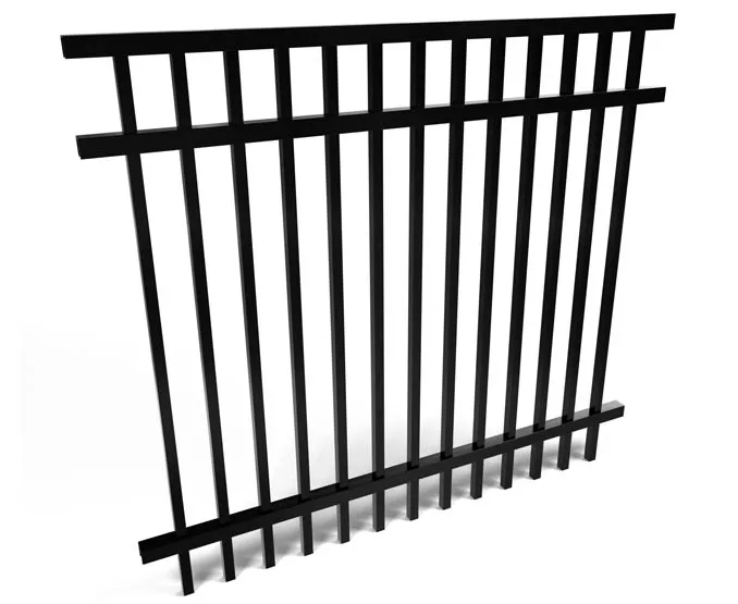 Factory direct supply custom 6ft powder coated steel picket wrought iron fence panels for North America and Australia COWAN