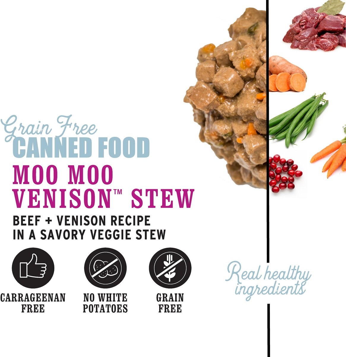 I and Love and You Moo Moo Venison Stew Grain-Free Canned Dog Food