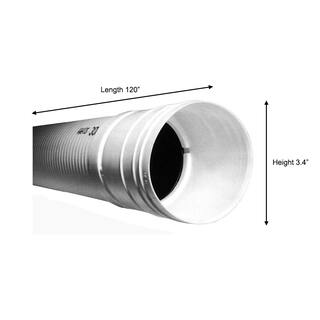 Advanced Drainage Systems 3 in. x 10 ft. Triplewall  Solid Drain Pipe 3550010