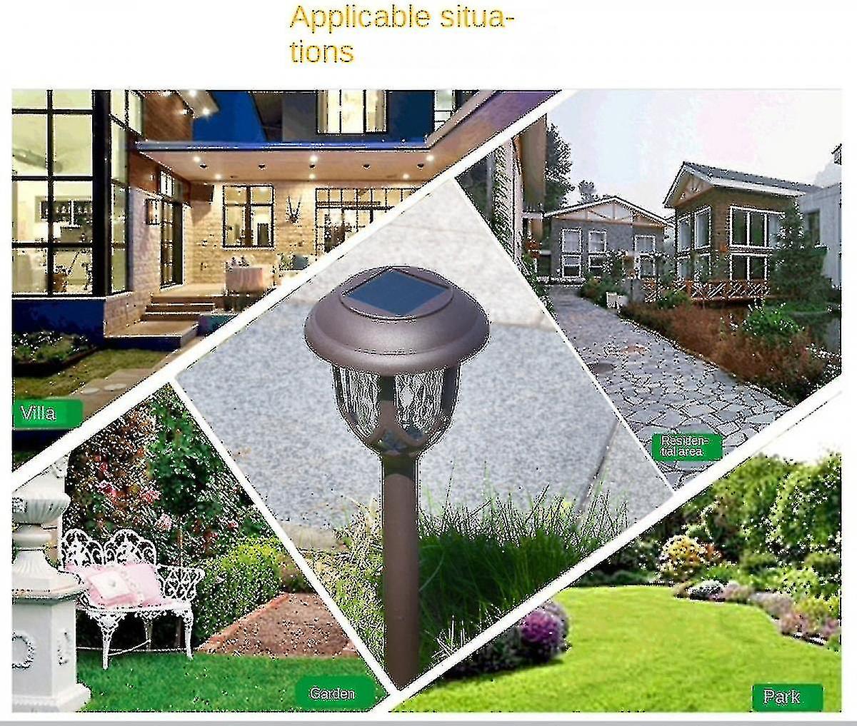 2pcs Solar Pathway Lights - Led Solar Garden Lights， Waterproof Solar Lights Outdoor Decorative， Solar Landscape Lights For Walkway Yard Patio Drivewa