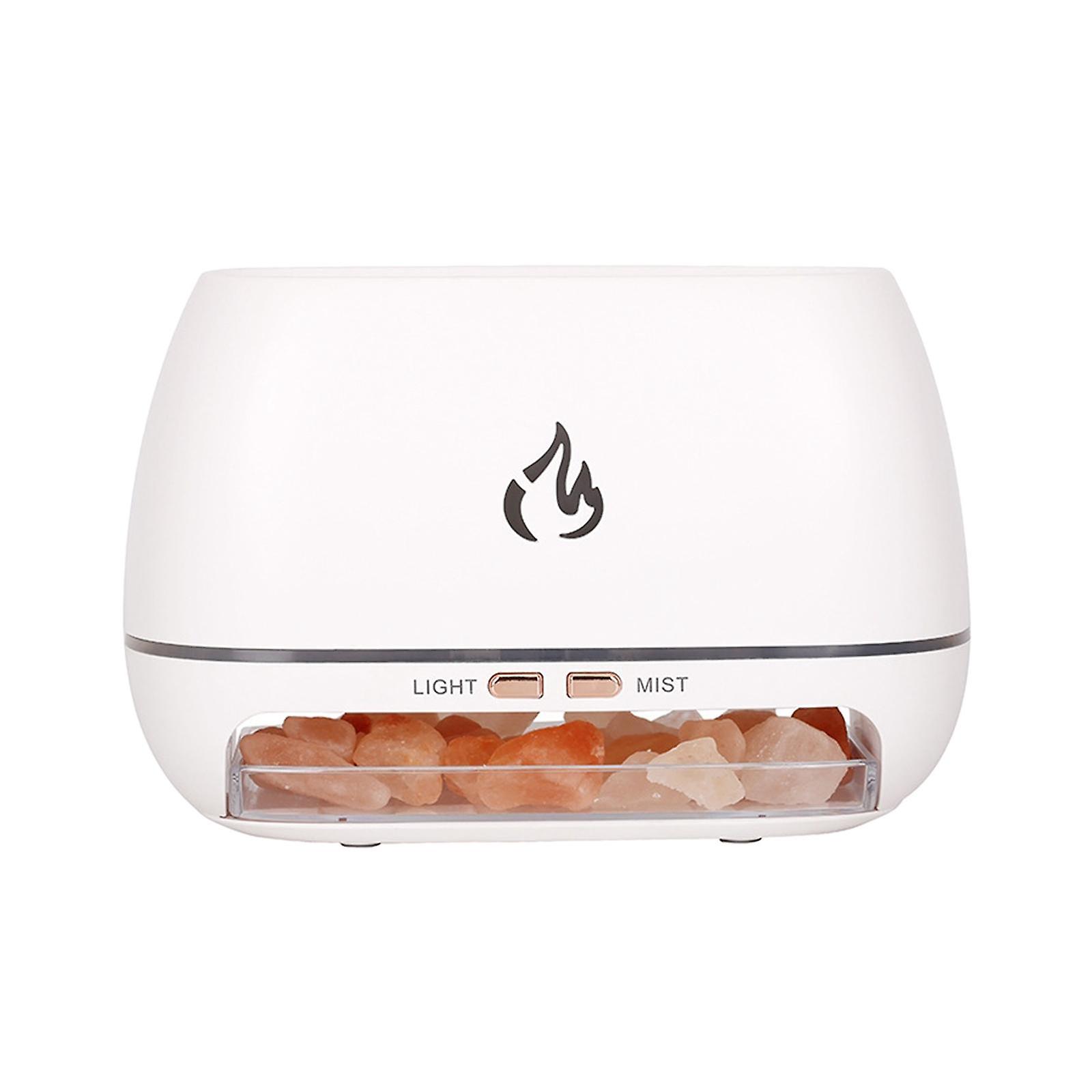 Flame Humidifier Fireplace Simulation Humidifier For Spa Gym Desktop Bedroom White