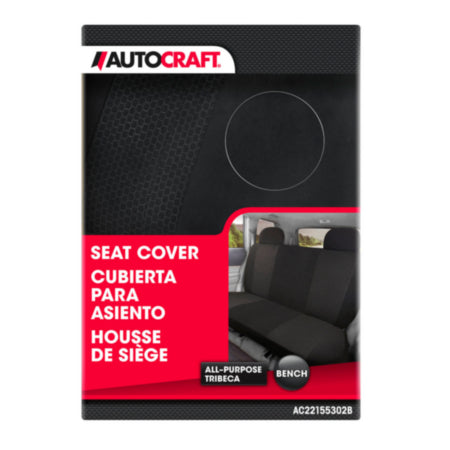 Autocraft Car and SUV Seat Cover， Black Terry， Classic， Universal， Bench， Soft Material， Warm