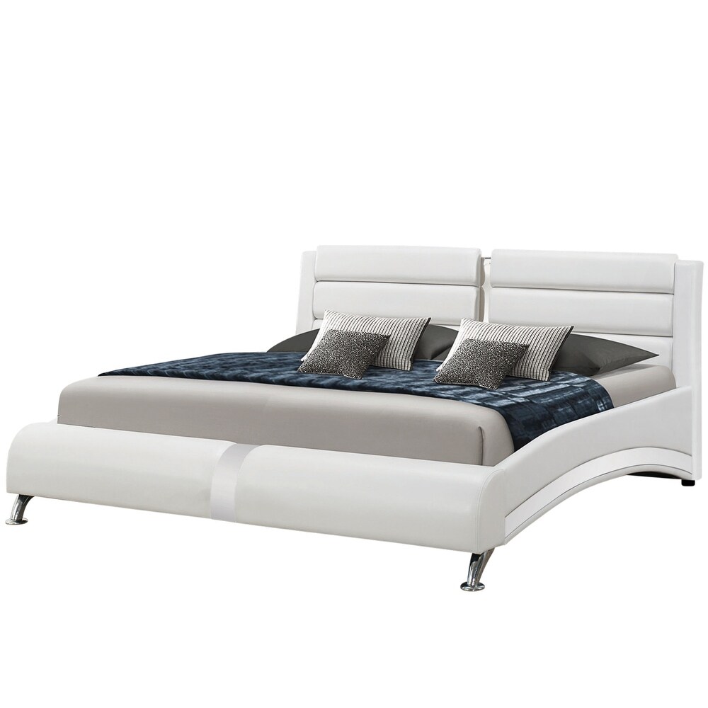 Crisp Contemporary Designed Upholstered Queen Size Bedroom Set Collection