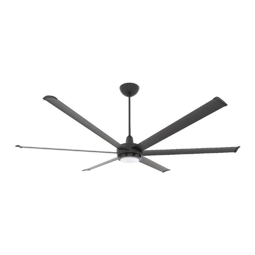 Big Ass Fans es6 84 in. IndoorOutdoor Black Smart Ceiling Fan with 16 LED Light Settings Motion Detection and Voice Control MK-ES62-072306A786I20S2S34