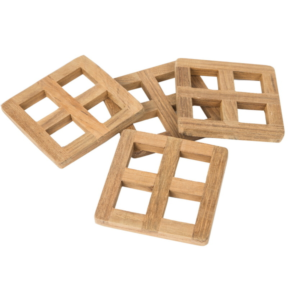 Whitecap Teak Coaster Set   60193