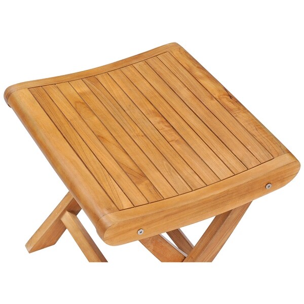 Chic Teak Italy Teak Wood Outdoor Footstool / Side Table，made from AGrade Teak Wood