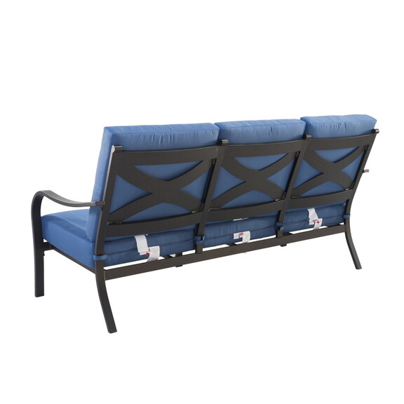 Modern Outdoor Aluminum Sofa with Cushions   Durab...