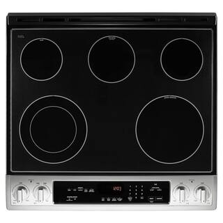 Maytag 6.4 cu. ft. Slide-In Electric Range with True Convection in Fingerprint Resistant Stainless Steel MES8800FZ