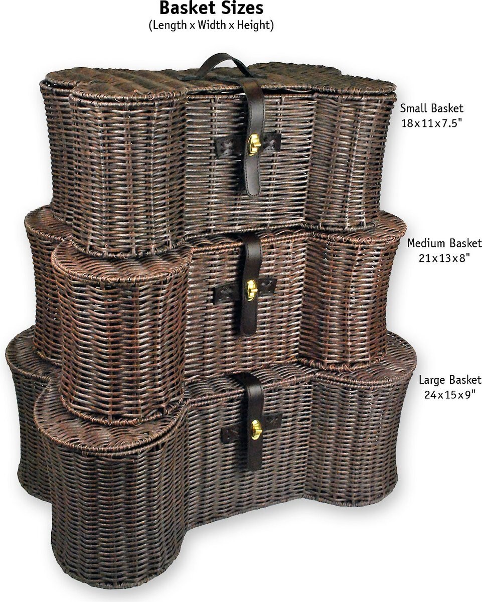 Bone Dry Bone-Shaped Wicker Storage Basket