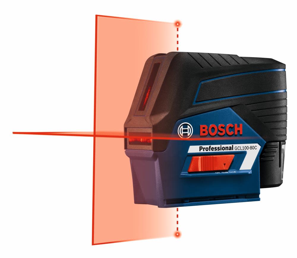 Bosch 12V Max Connected Cross-Line Laser with Plumb Points GCL100-80C from Bosch