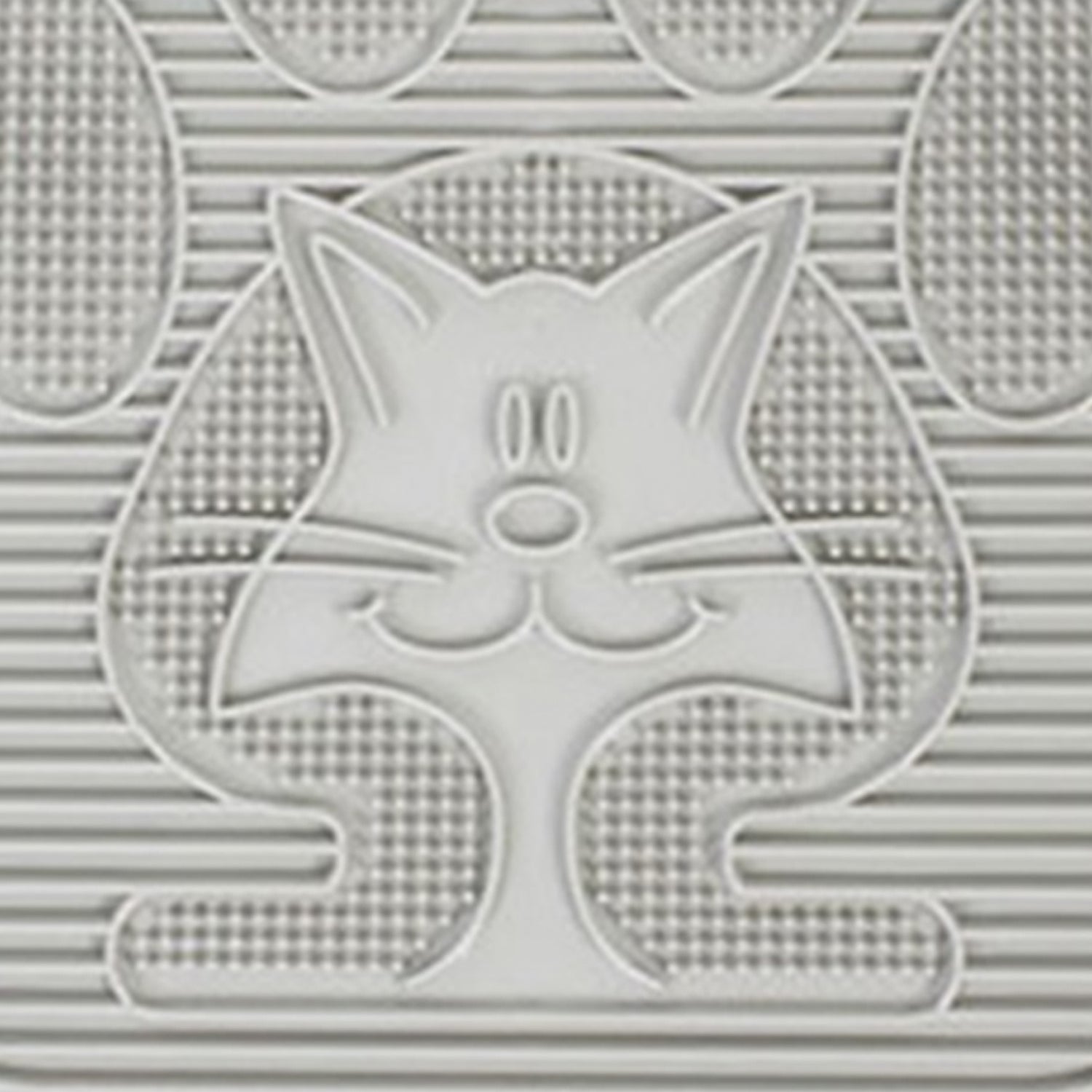 Omega Paw Paw Cleaning Litter Box Mat， Clean Floor and Carpet， Grey