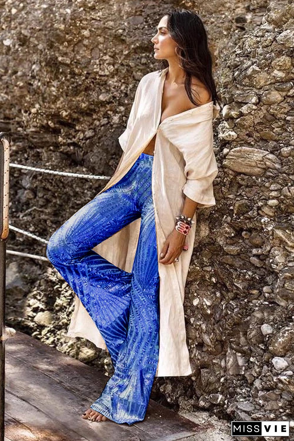 Sequin Wide Leg Pants