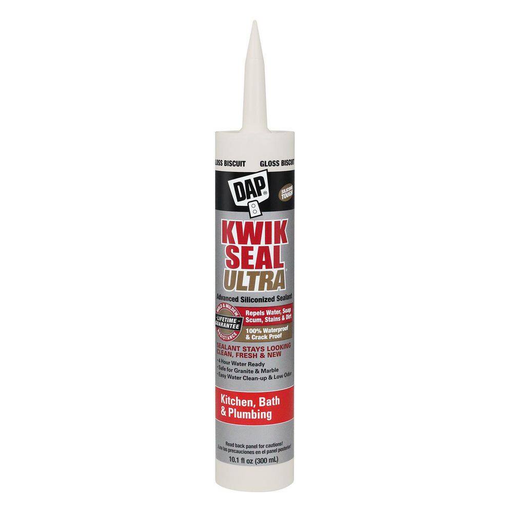 DAP Kwik Seal Ultra 10.1 oz. Biscuit Advanced Siliconized Kitchen and Bath Caulk 18899