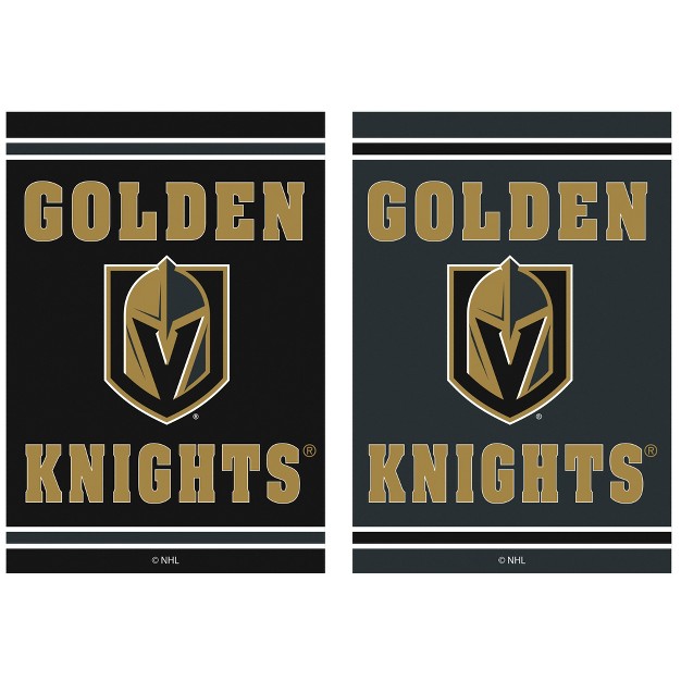 Embossed Suede Flag Gdn Size Vegas Golden Knights