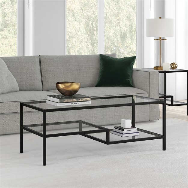 Metal Two Tier Coffee Table In Black Henn amp hart