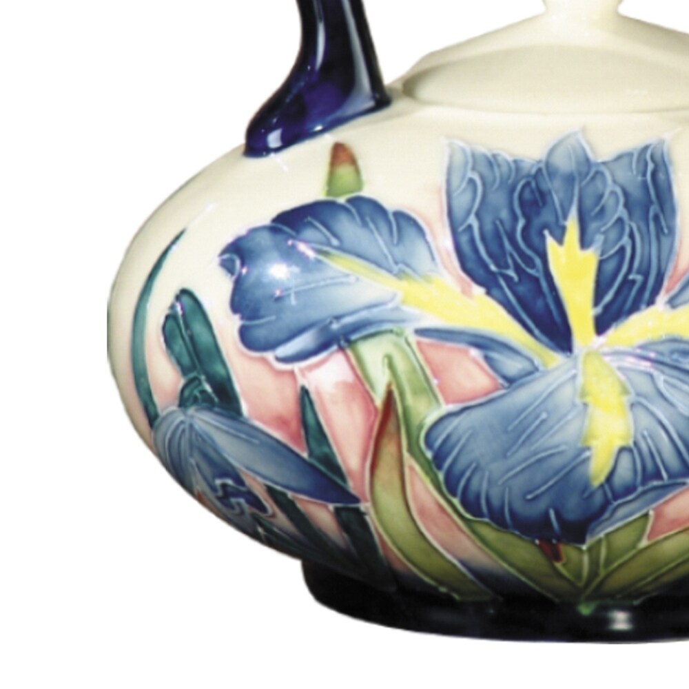 Iris Hand Painted Porcelain Tea Pot