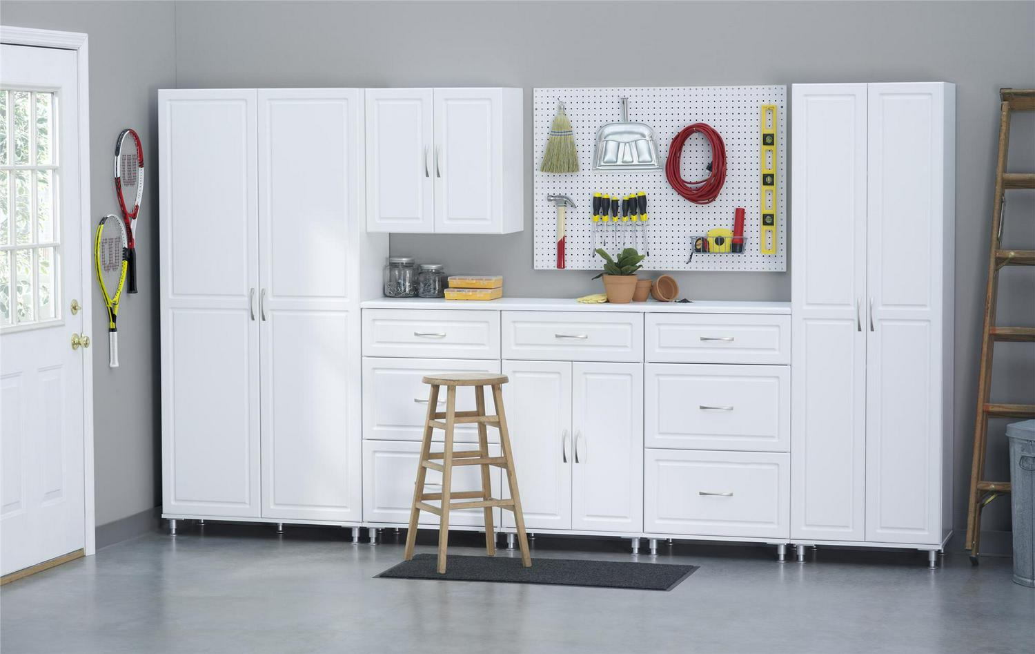 Systembuild Evolution Kendall 24 3 Drawer Base Garage Storage Cabinet， White