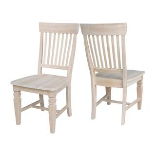 International Concepts Unfinished Wood Mission Dining Chair (Set of 2) C-11P