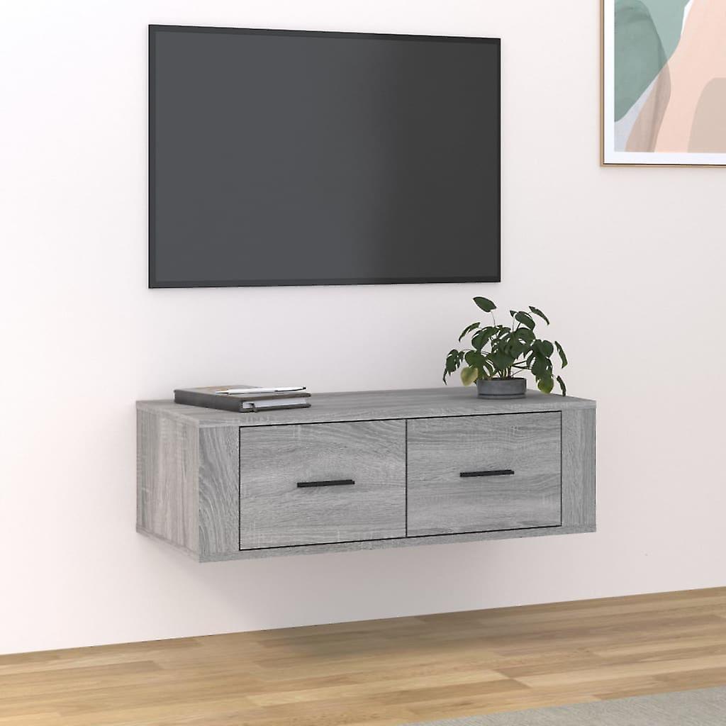 Hanging Tv Cabinet Grey Sonoma 80x36x25 Cm Engineered Wood