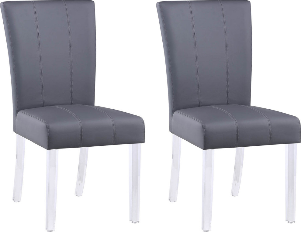 Curved Flare Back Parson Side Chair (Set of 2)   Contemporary   Dining Chairs   by HedgeApple  Houzz