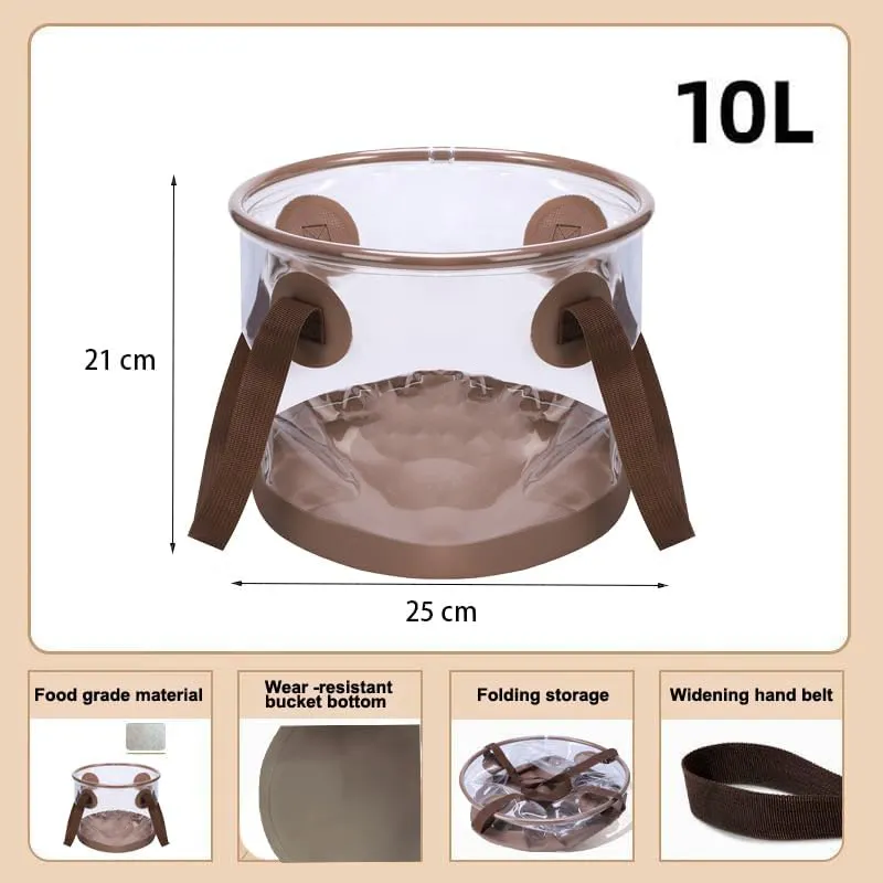 Custom Hot Selling America Collapsible Ice Bucket PVC Folding Wash Bucket For Camp Hike Boating Fishing Outdoor Activities