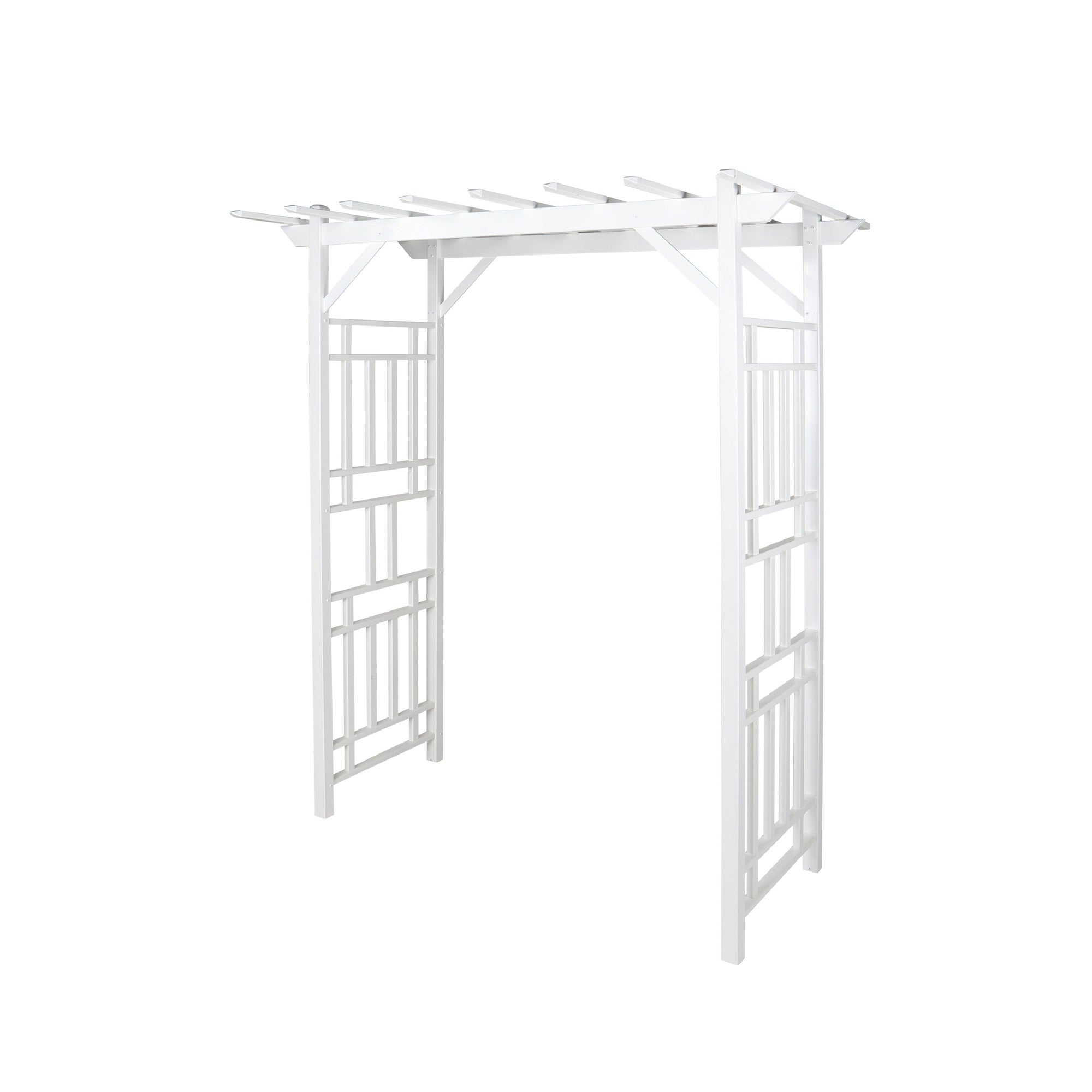 85.6 in. x 72 in. PVC Arched Arbor