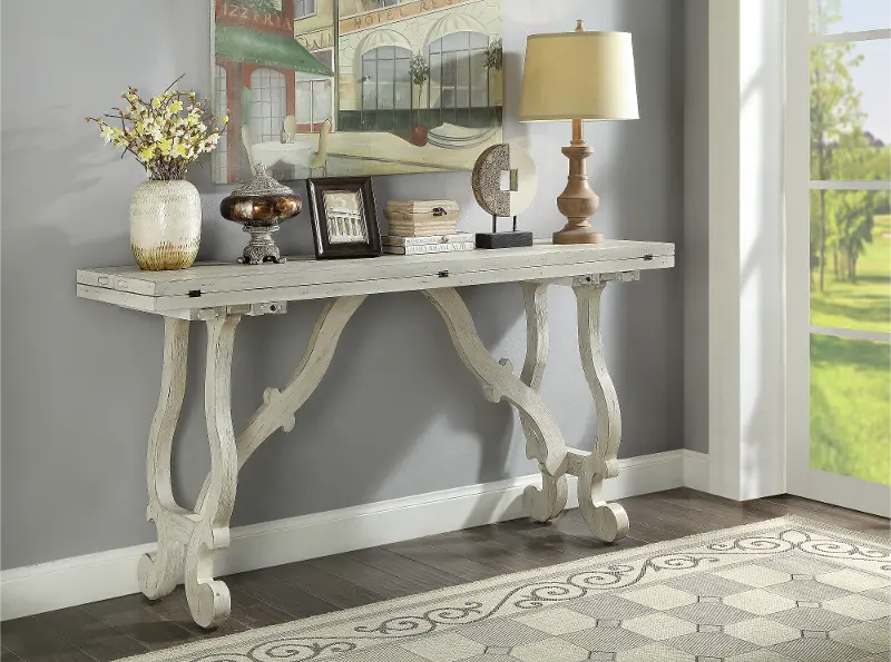 Orchard Park White Fold Out Console