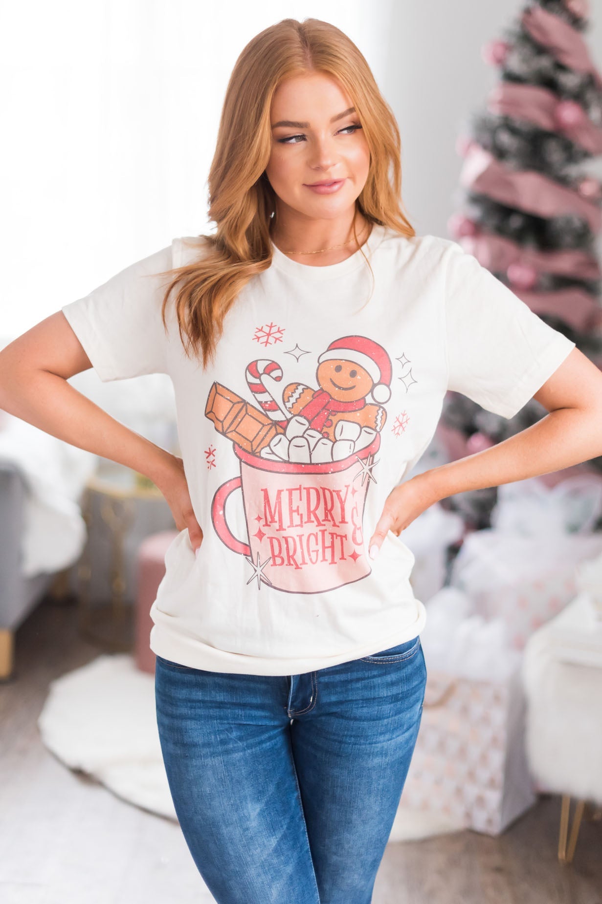 All Things Christmas Modest Graphic Tee