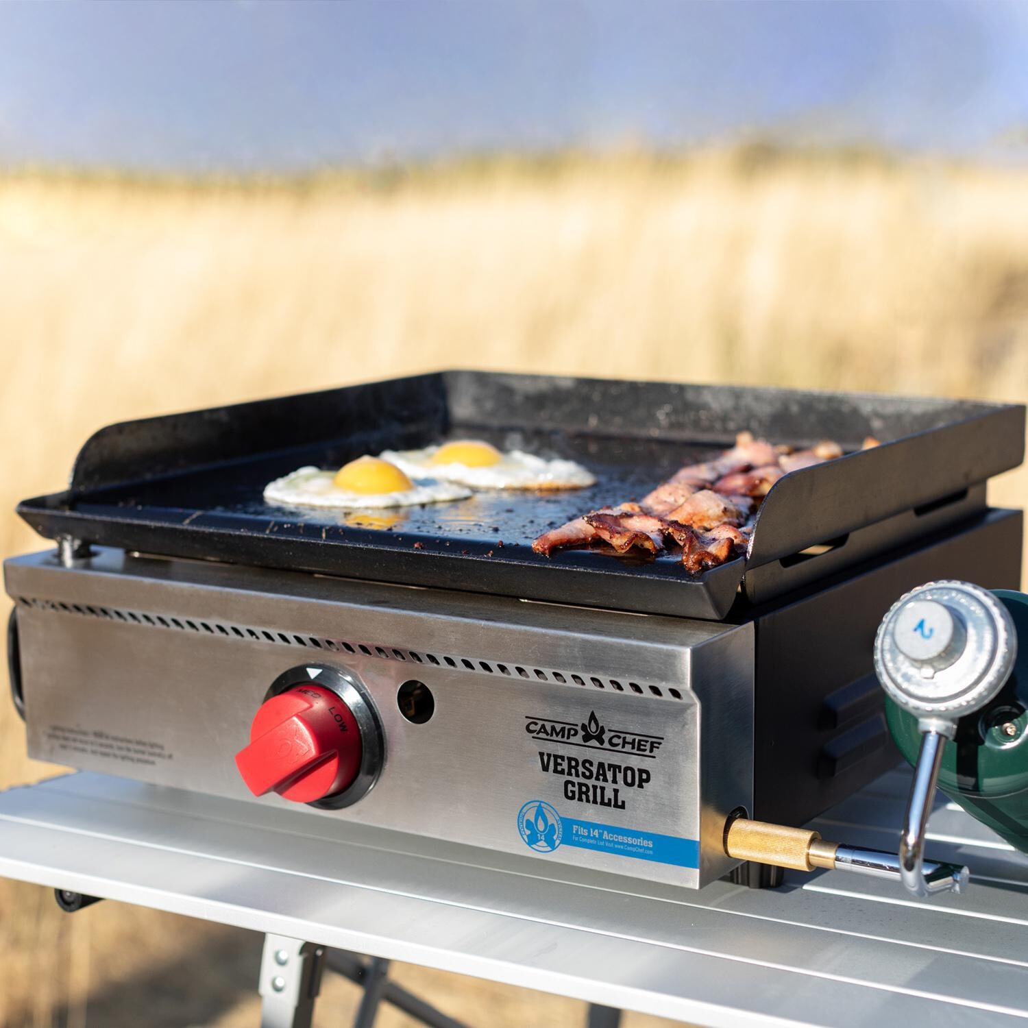 Camp Chef VersaTop 250 Single Burner Portable Flat Top Propane Gas Grill