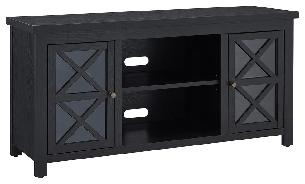 Colton Rectangular TV Stand for TV  x27s up to 55 in Black   Contemporary   Entertainment Centers And Tv Stands   by BisonOffice  Houzz