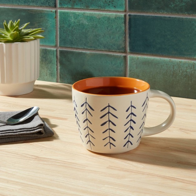 16oz Stoneware Vines Mug