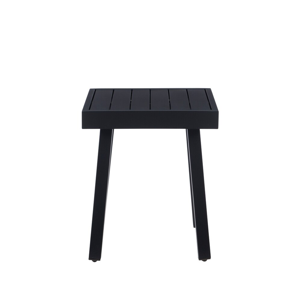 Hadleigh Indoor/Outdoor Rust Resistant Black Side End Table