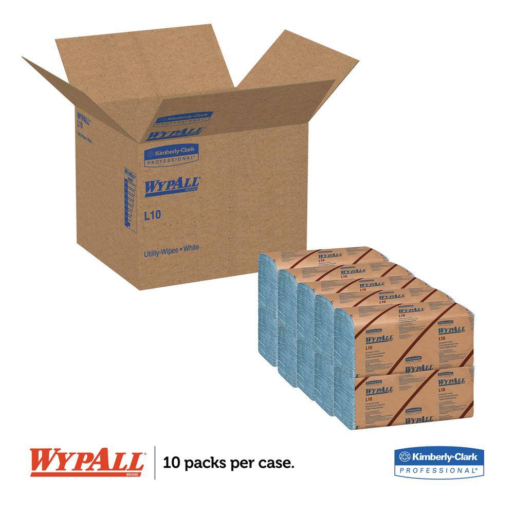 WYPALL L10 Windshield Towels 1-Ply 9.-110 in. x 10-14 in. 1-Ply 224Pack 10 PacksCarton KCC05123