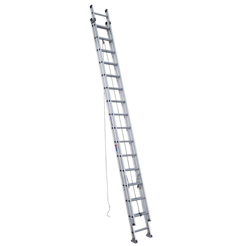 Werner 32 ft. Aluminum D-Rung Extension Ladder with 300 lbs. Load Capacity Type IA Duty Rating D1532-2