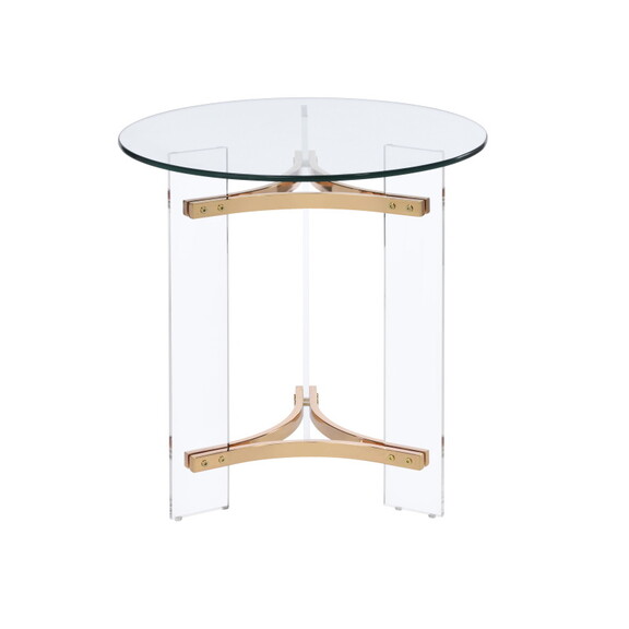 ACME Sosi End Table  Gold Finish LV01084