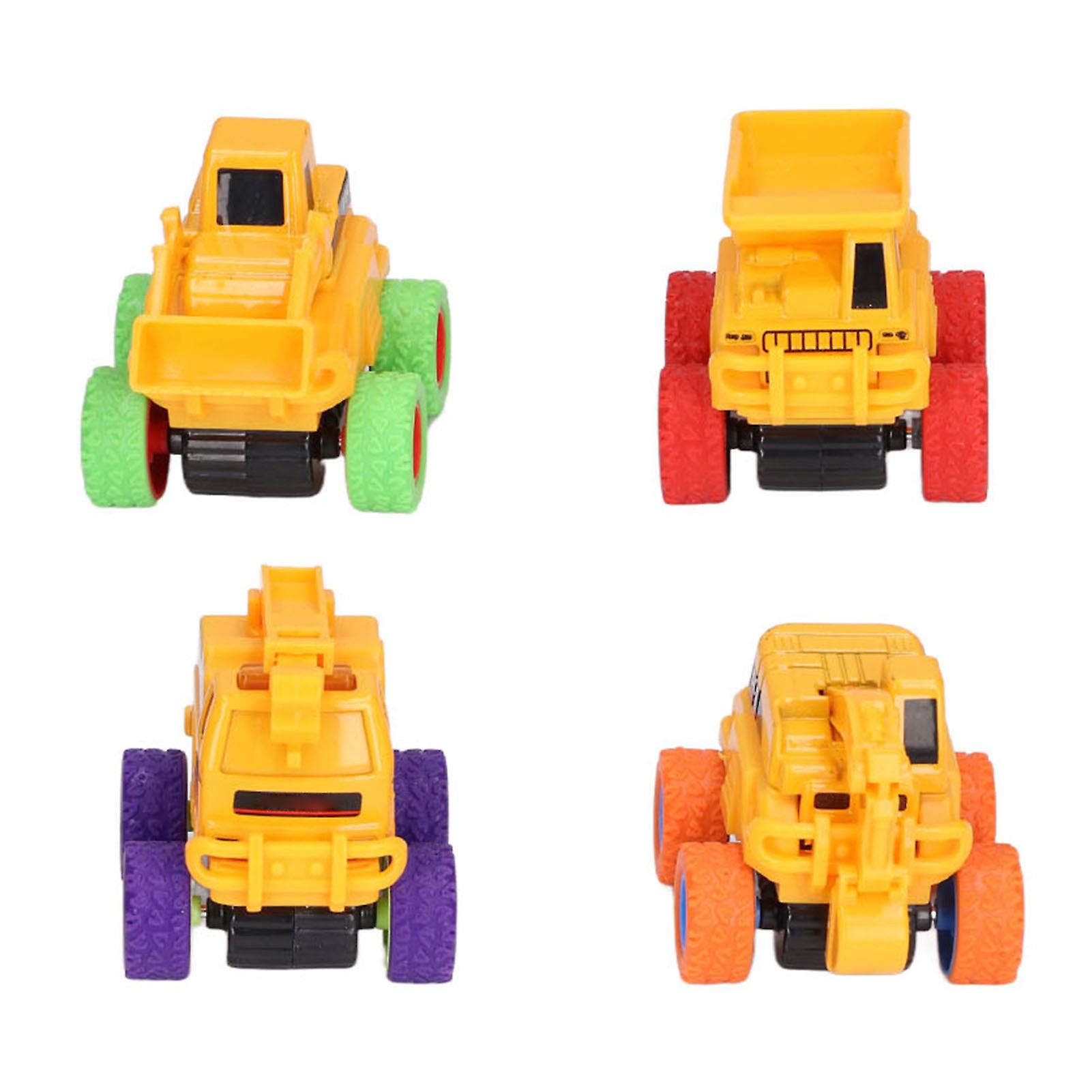 4pcs Toy Car Models Mini Cute Different Shape Portable Construction Truck Vehicles Set For Children Toys Birthday Gift