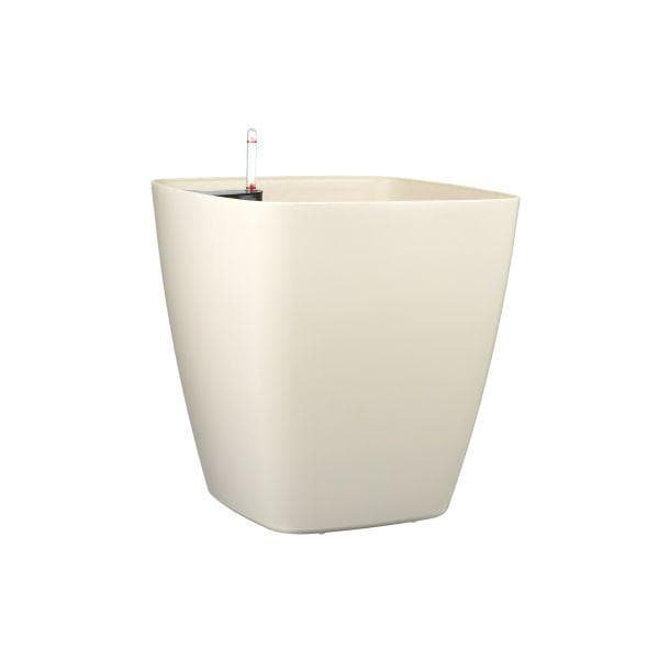 15.5 inch (39 cm) GW 09 Self Watering Square Plastic Planter (Ivory)