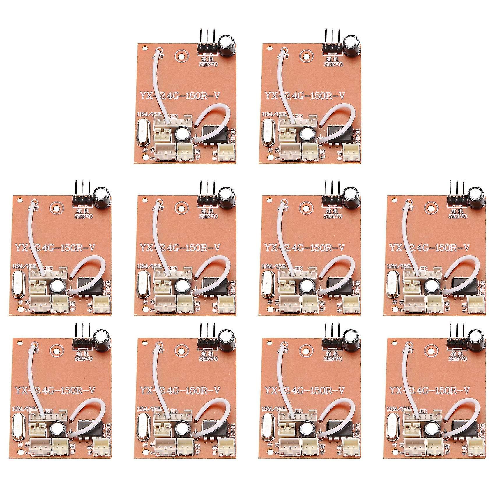 10x 2.4g Full Scale Model Receiver Circuit Board With Antenna For Mn D90 D91 Mn45 Mn96 Mn99s Rc Car