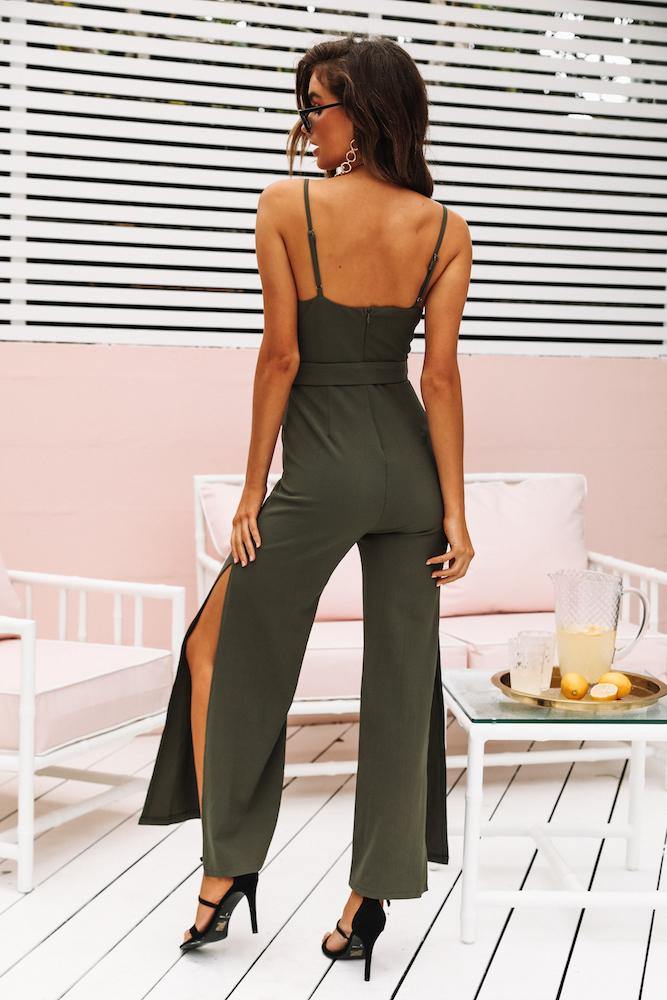 No Tricks Jumpsuit Khaki