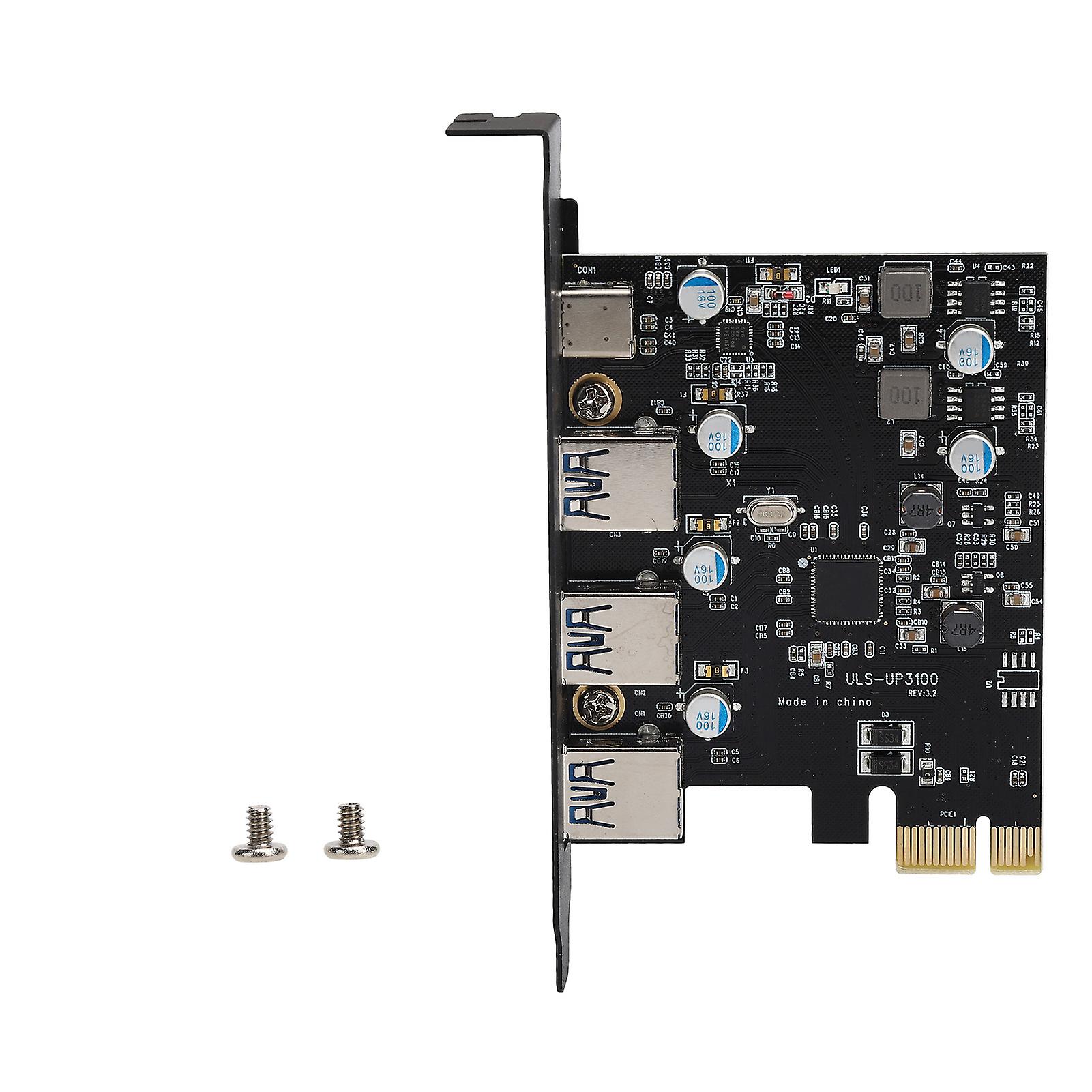 Pcie Expansion Card To Usb3.0 Typec 5gbps Express Adapter Controller Card With Disc