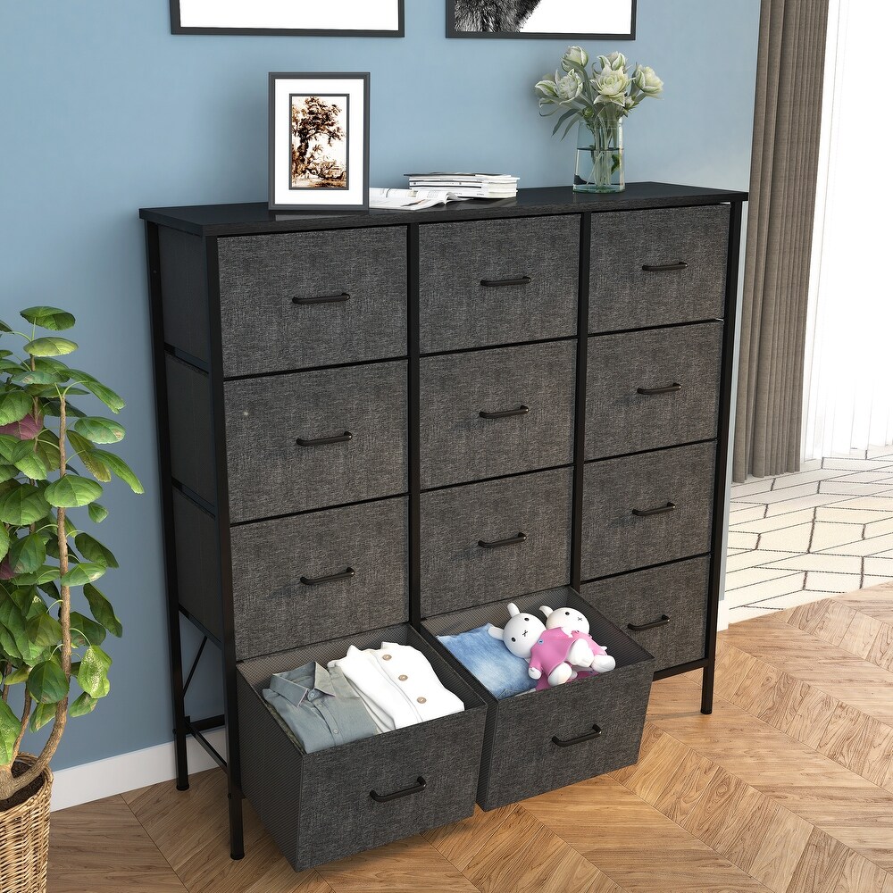 12 Drawers Furniture Storage Chest Grey 12 Drawer Dresser