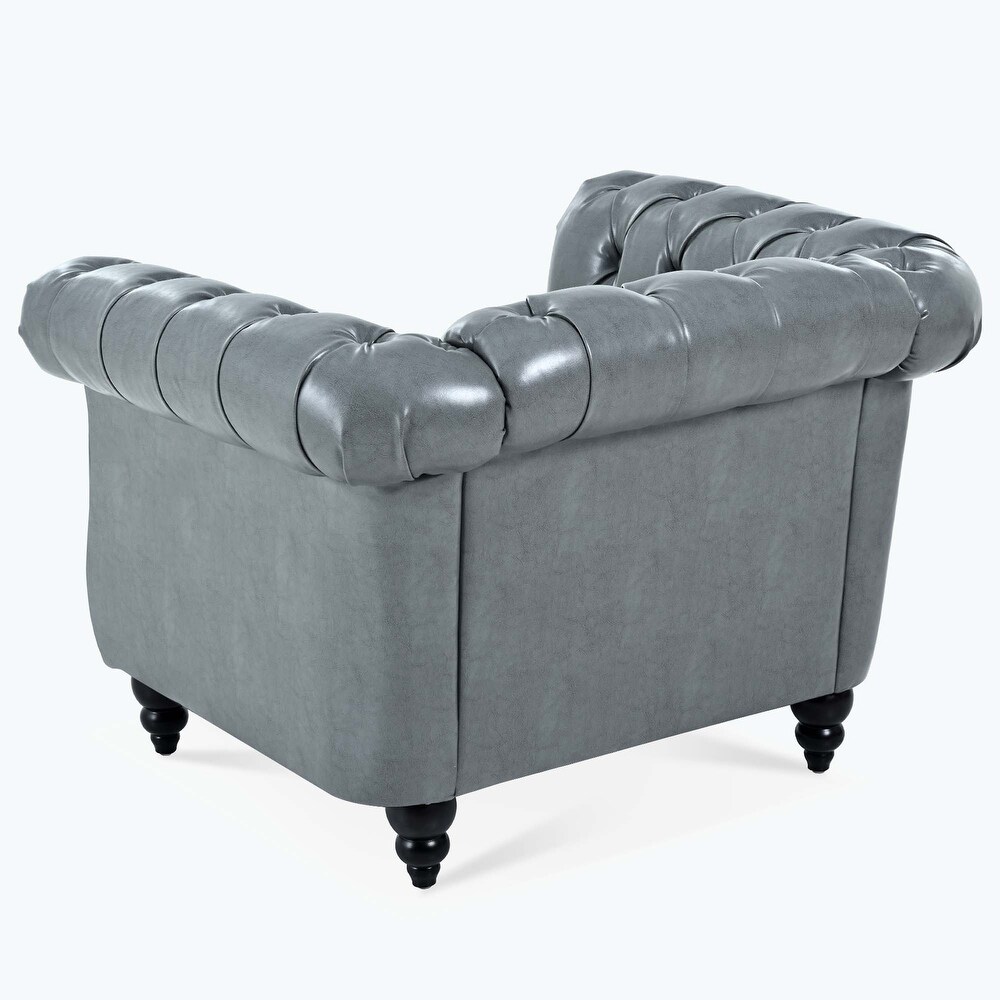 Comfortable Sofa For Living Room with tight pleated rolled arms