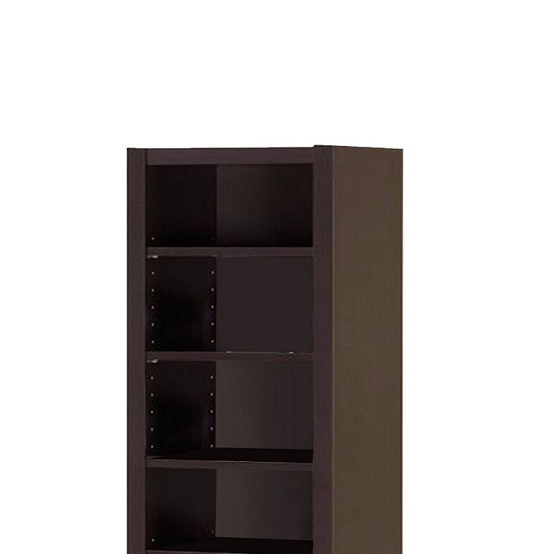 Glimmering Brown Narrow Wooden bookcase