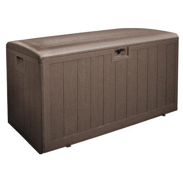 Plastic Development Group Weather resistant Resin Outdoor Storage Patio Deck Box With Soft close Lid