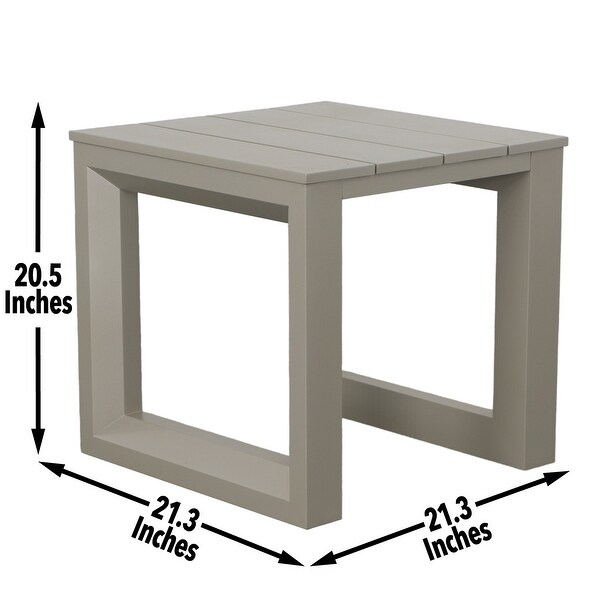 21.3 in. Aluminum modern End Table for Outdoor Yard