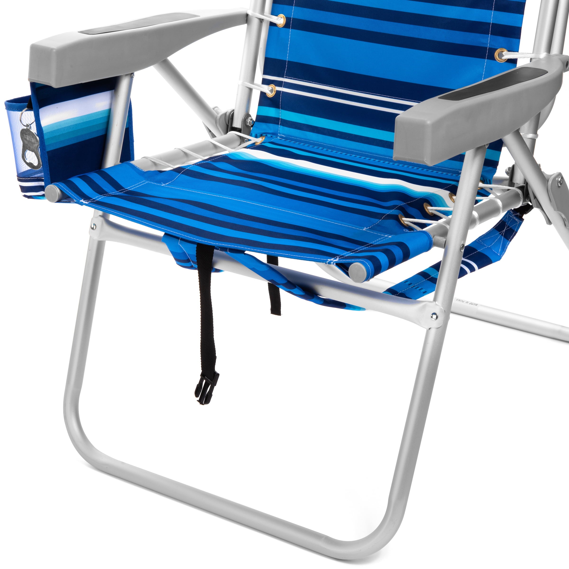 (Tall Chair)  Homevative Folding Backpack High Beach Chair， Towel bar， High Tide